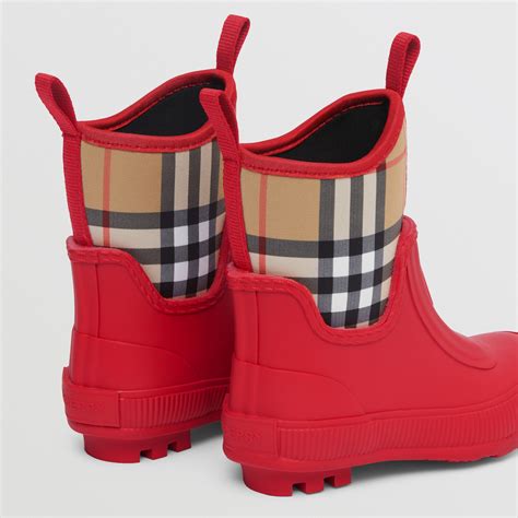 burberry check rain boots review|Burberry neoprene boots.